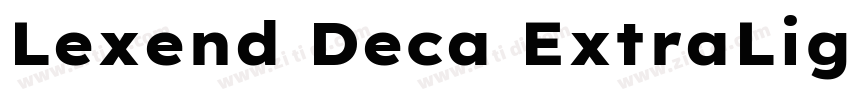 Lexend Deca ExtraLig字体转换